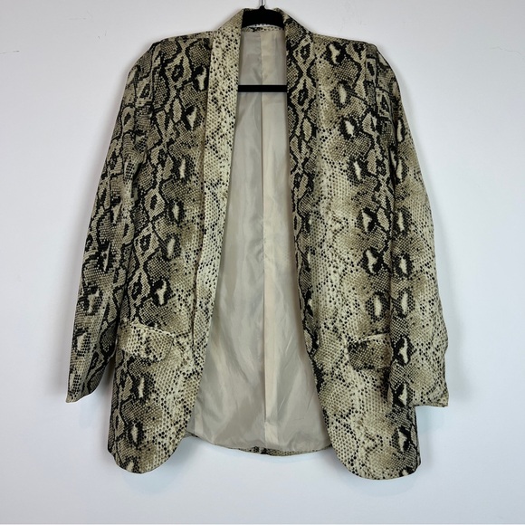 NWOT | NASTY GAL | IVIVI Snake Print Open Front Blazer - Picture 4 of 8